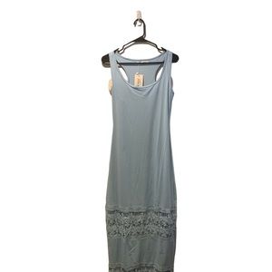 Meaneor Casual Bohemian Sleeveless Crochet Beach Party Maxi Dress